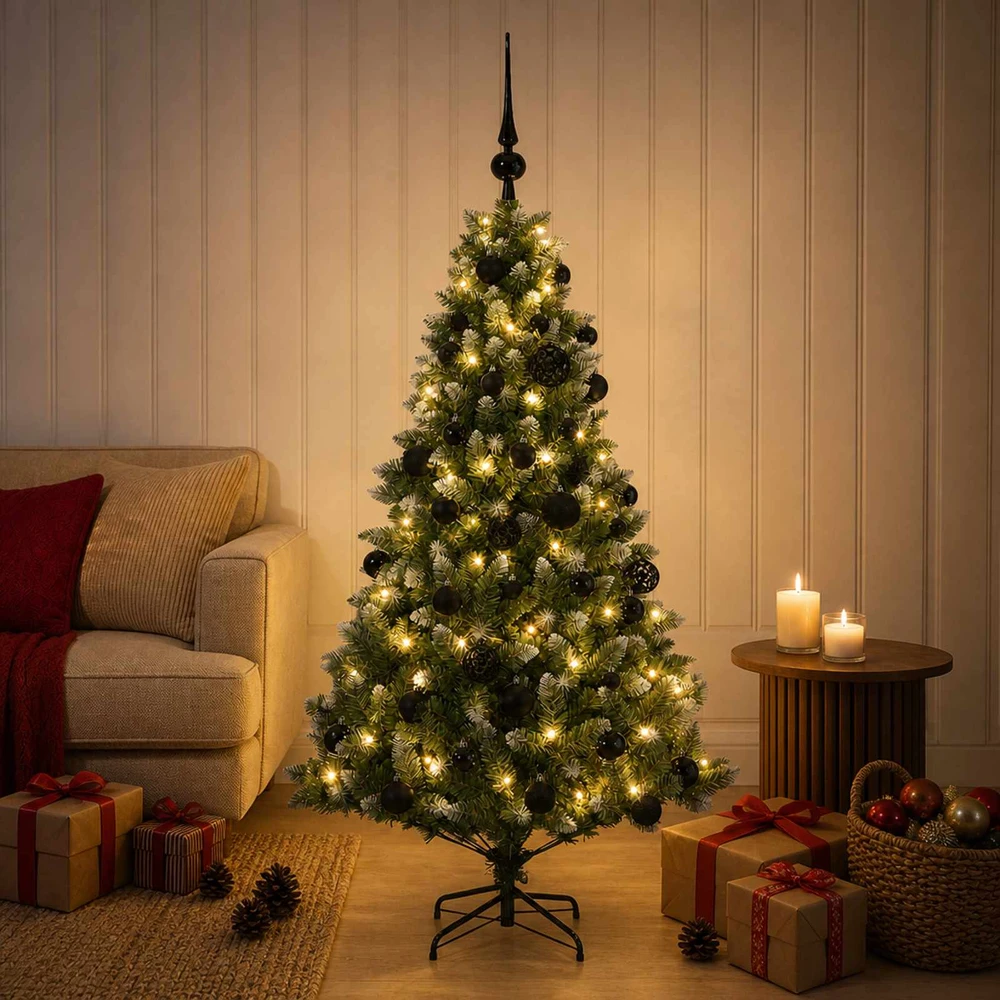 Dirbtinė Kalėdų eglutė su burbulais 150 cm 150 LED Šilta balta