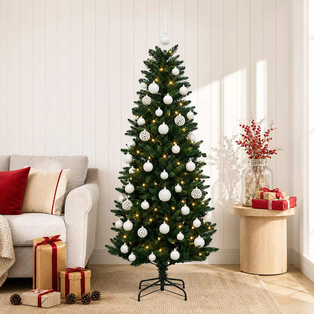 Dirbtinė kalėdinė eglutė su rutuliuku 150 cm 150 LED