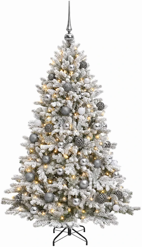 Dirbtinė Kalėdų eglutė su burbulais 150 cm 150 LED Šilta balta