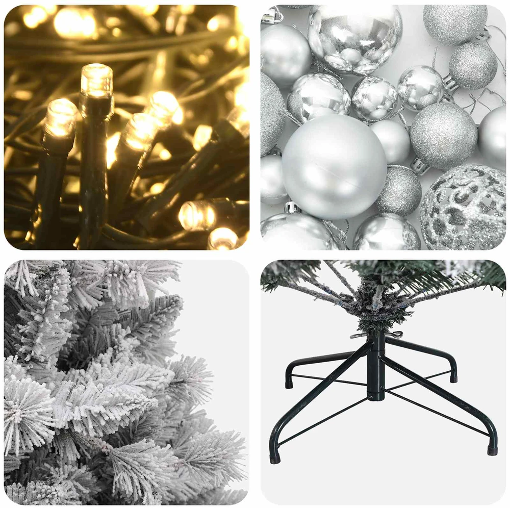 Dirbtinė Kalėdų eglutė su burbulais 150 cm 150 LED Šilta balta