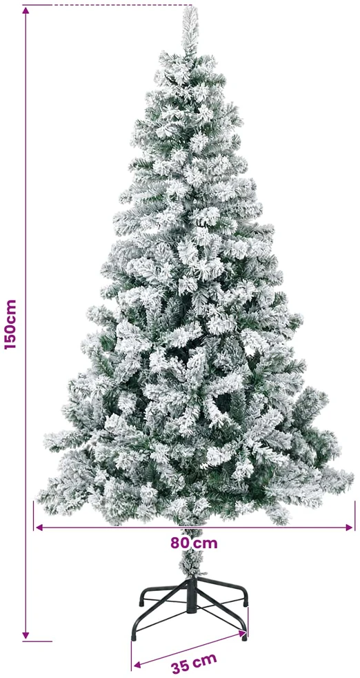 Dirbtinė Kalėdų eglutė su burbulais 150 cm 150 LED Šilta balta