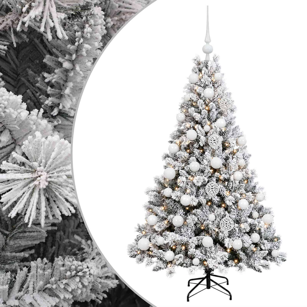 Dirbtinė Kalėdų eglutė su burbulais 150 cm 150 LED Šilta balta