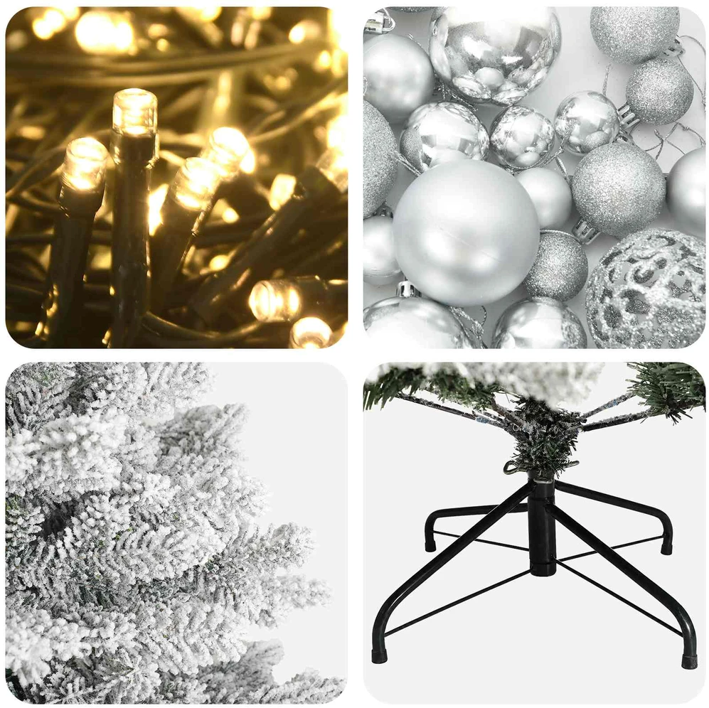Dirbtinė Kalėdų eglutė su burbulais 150 cm 150 LED Šilta balta