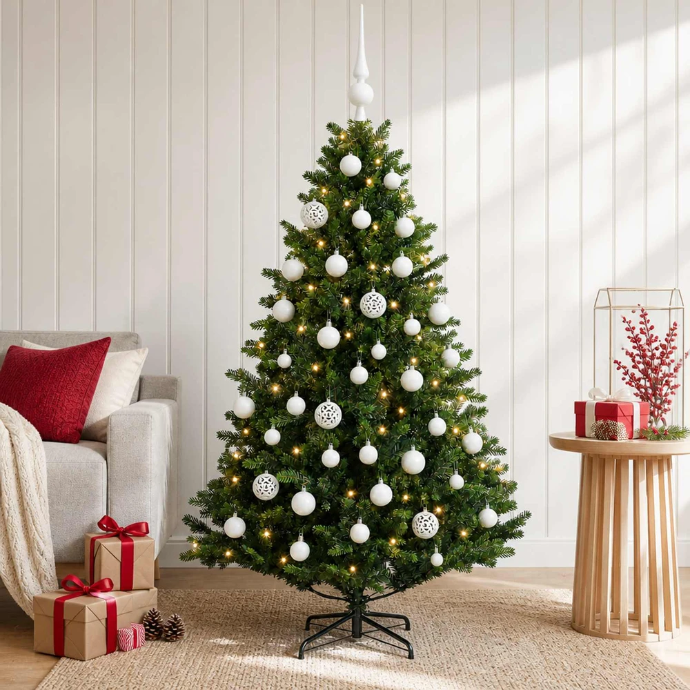 Dirbtinė Kalėdų eglutė su burbulais 150 cm 150 LED Šilta balta