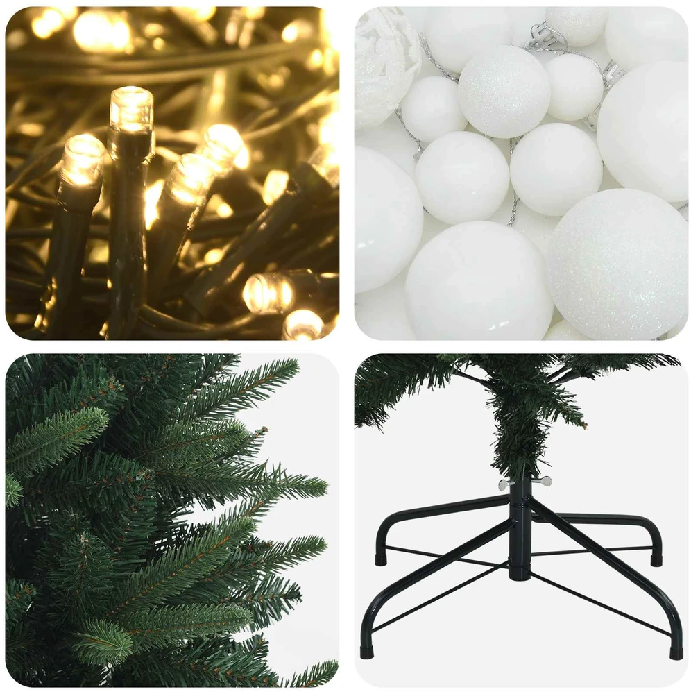 Dirbtinė Kalėdų eglutė su burbulais 150 cm 150 LED Šilta balta