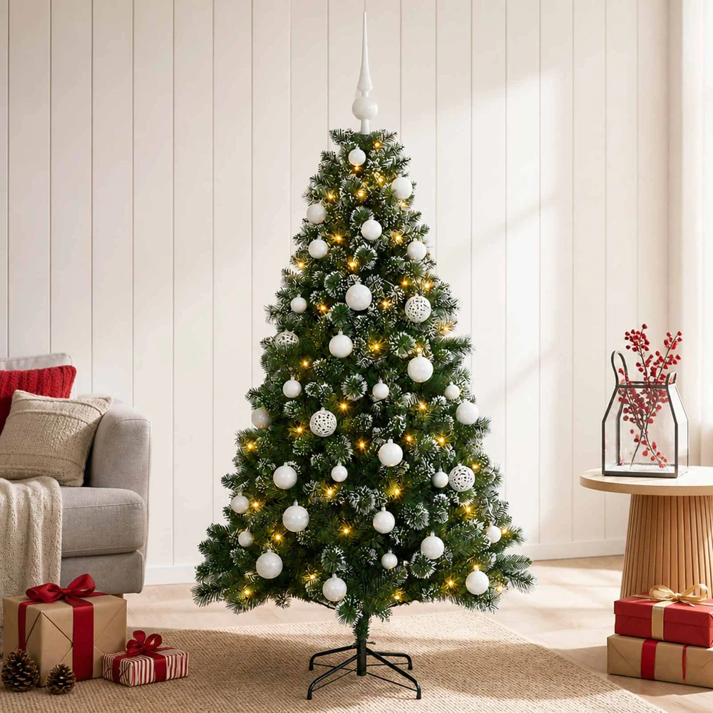 Dirbtinė Kalėdų eglutė su burbulais 150 cm 150 LED Šilta balta