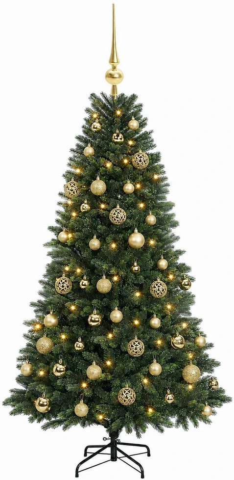 Dirbtinė Kalėdų eglutė su burbulais 150 cm 150 LED Šilta balta