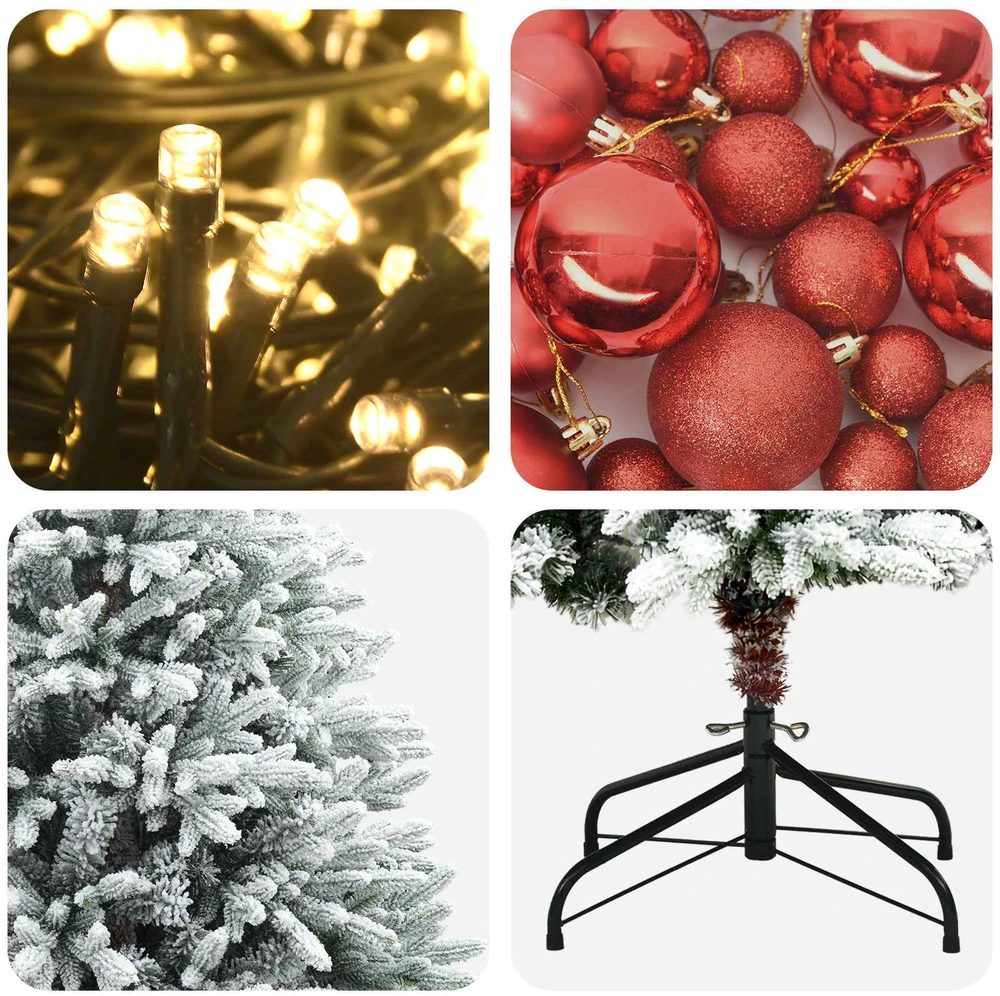 Dirbtinė Kalėdų eglutė su burbulais 150 cm 150 LED Šilta balta