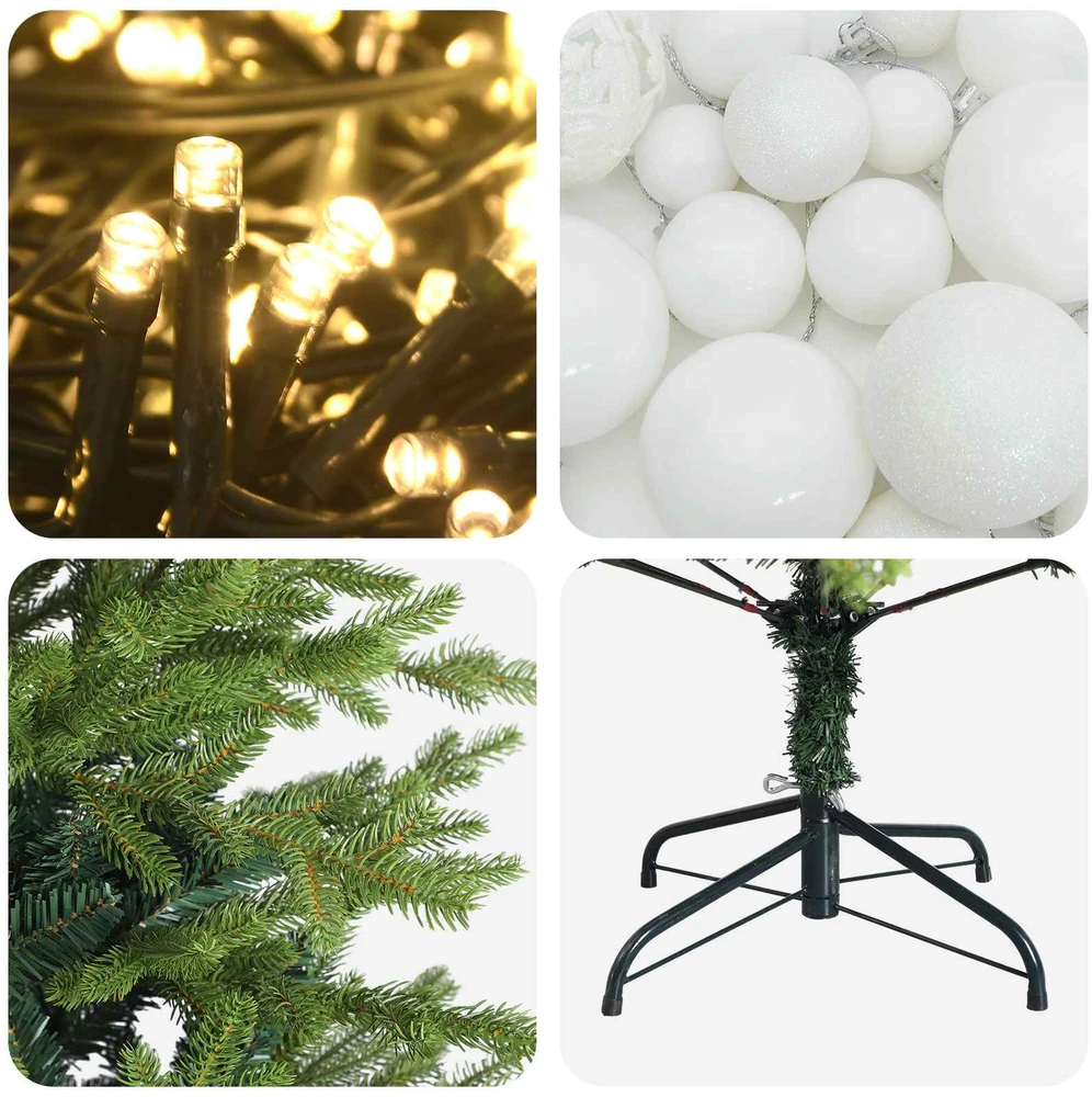 Dirbtinė Kalėdų eglutė su burbulais 150 cm 150 LED Šilta balta
