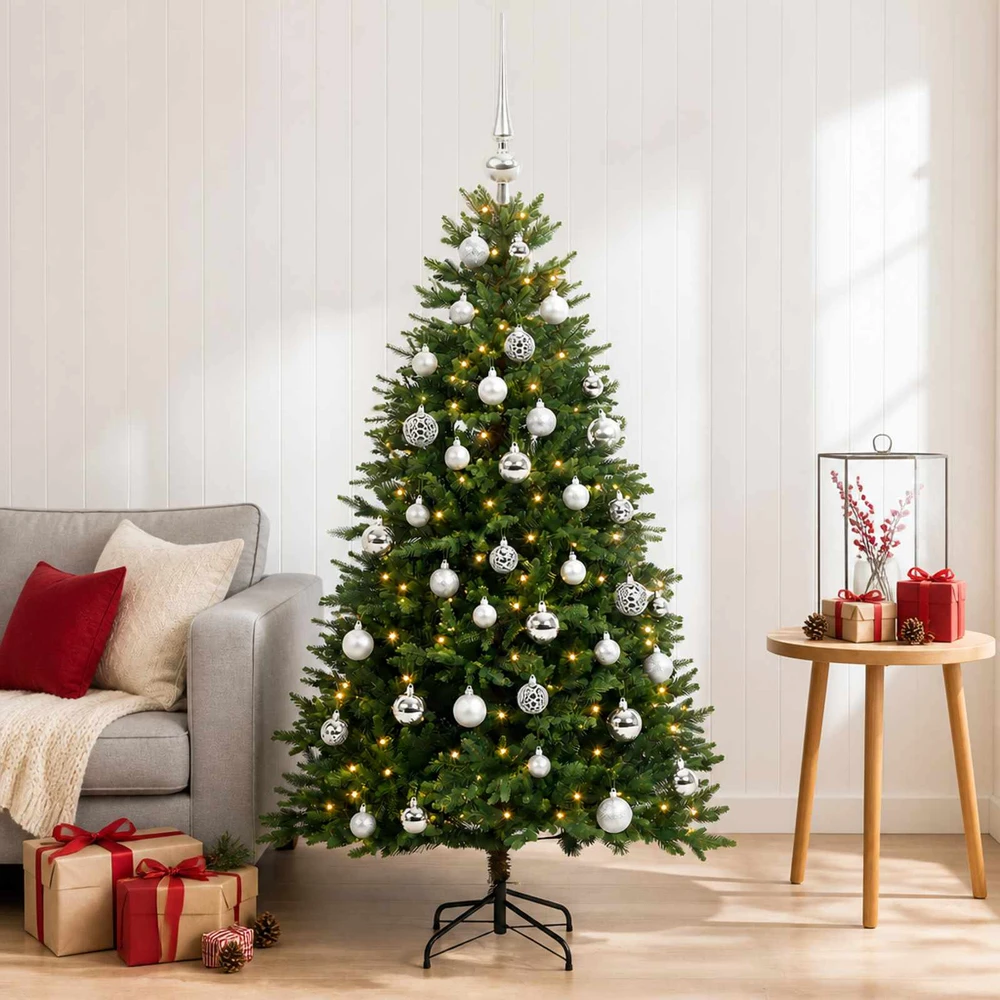 Dirbtinė Kalėdų eglutė su burbulais 150 cm 150 LED Šilta balta