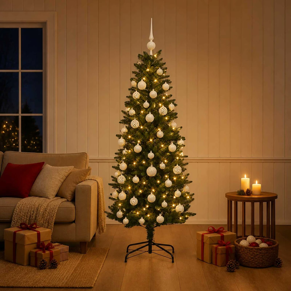 Dirbtinė kalėdinė eglutė su rutuliuku 150 cm 150 LED