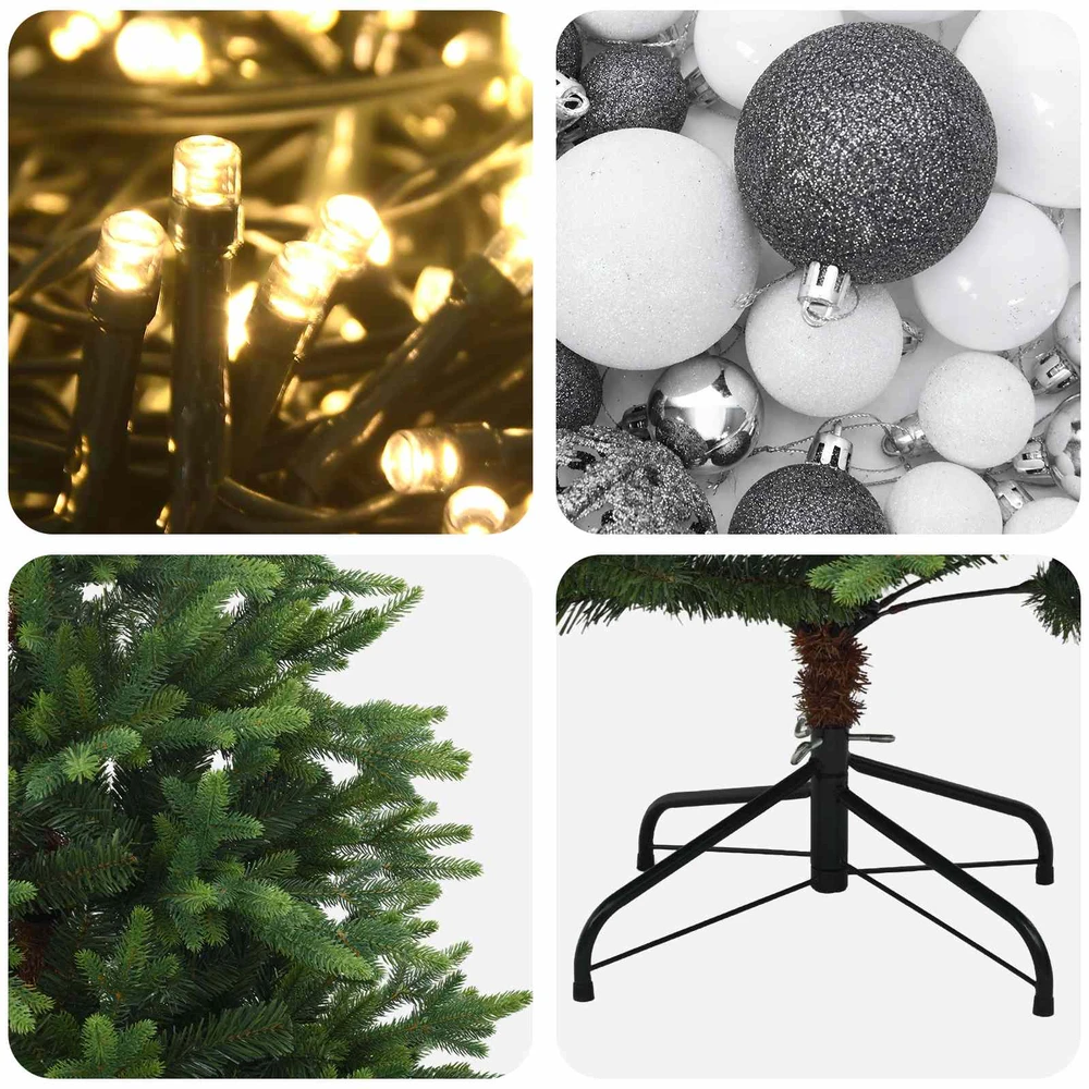 Dirbtinė Kalėdų eglutė su burbulais 150 cm 150 LED Šilta balta