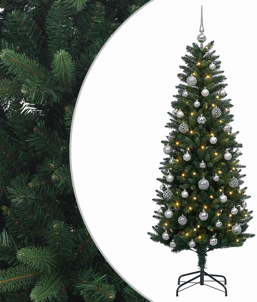 Dirbtinė Kalėdų eglutė su burbulais 150 cm 150 LED Šilta balta