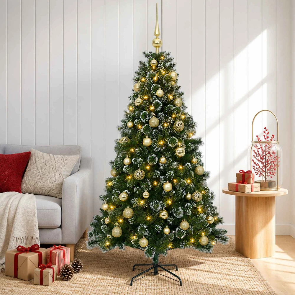 Dirbtinė Kalėdų eglutė su burbulais 150 cm 150 LED Šilta balta