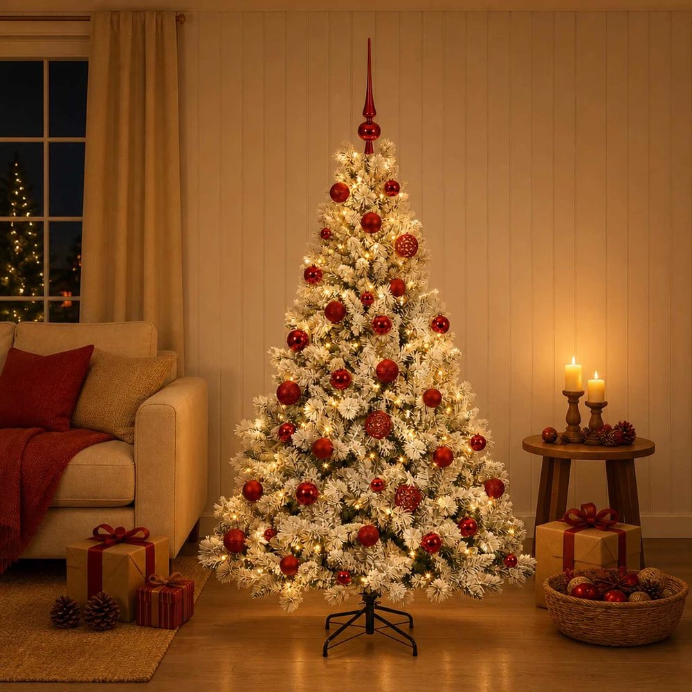 Dirbtinė Kalėdų eglutė su burbulais 150 cm 150 LED Šilta balta