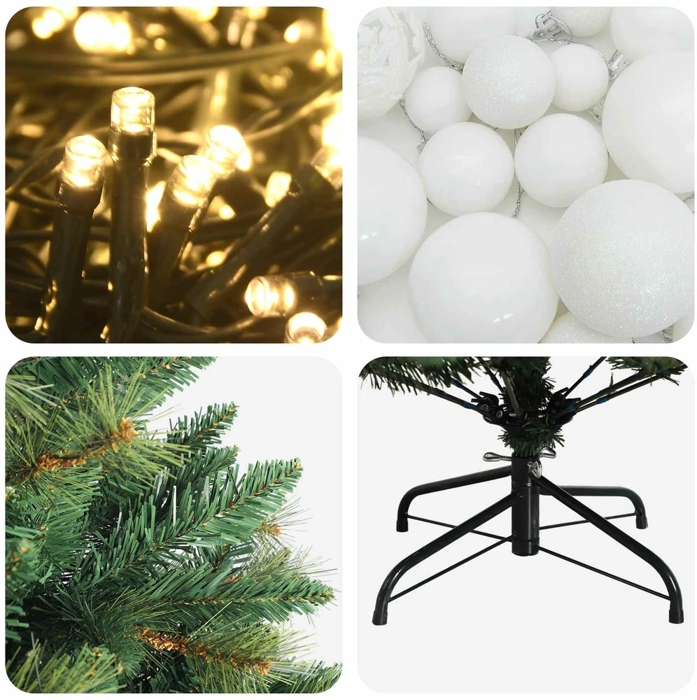 Dirbtinė Kalėdų eglutė su burbulais 150 cm 150 LED Šilta balta
