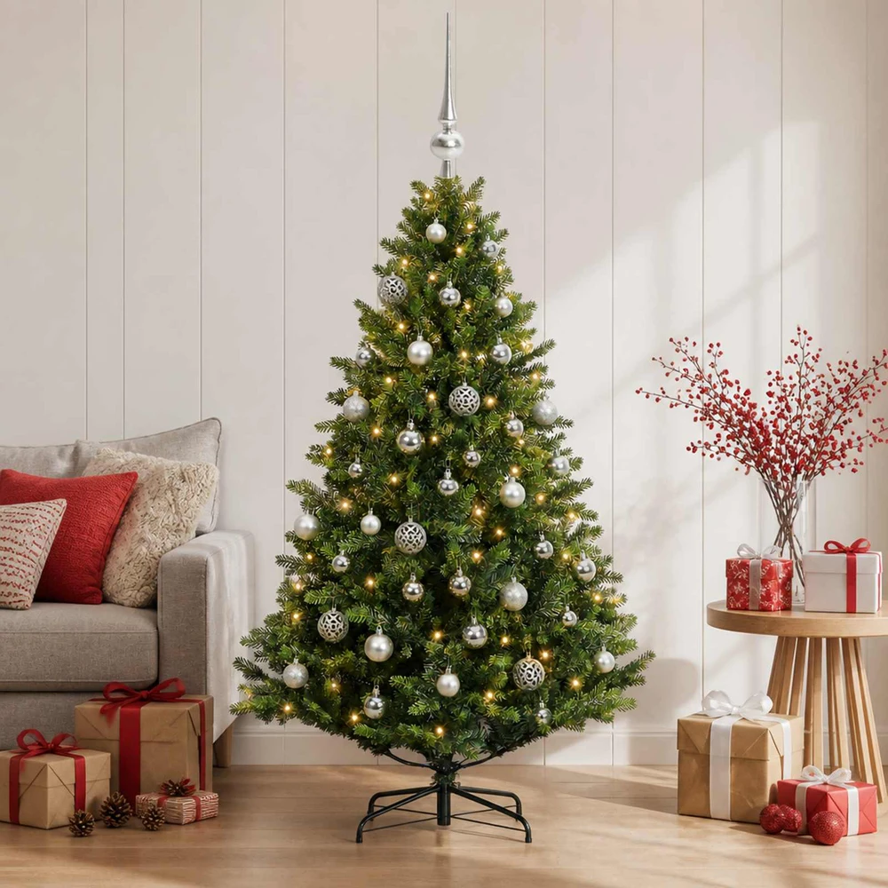 Dirbtinė Kalėdų eglutė su burbulais 150 cm 150 LED Šilta balta