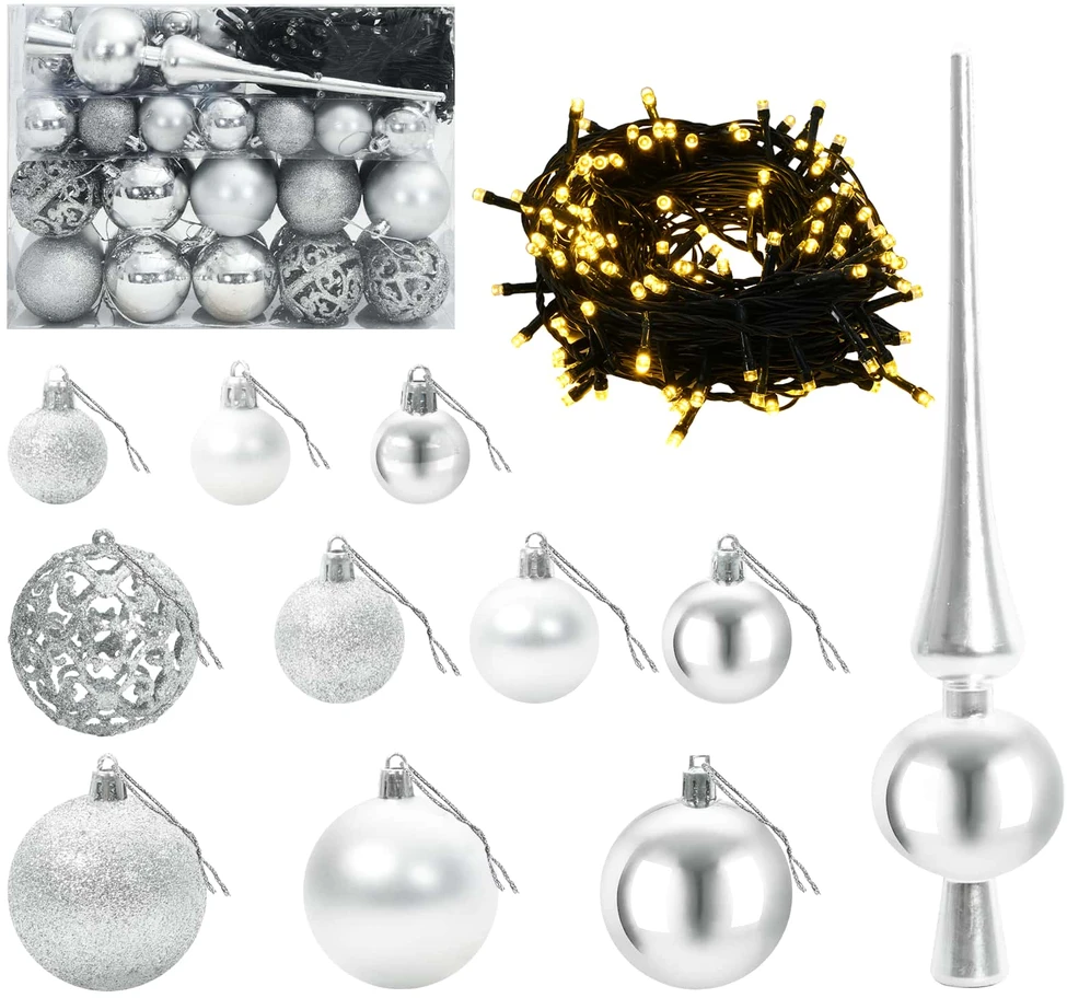 Dirbtinė Kalėdų eglutė su burbulais 150 cm 150 LED Šilta balta