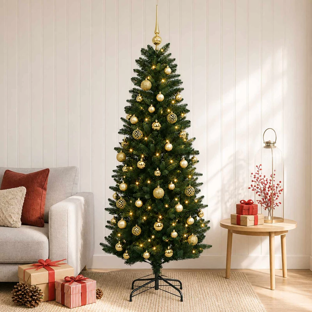 Dirbtinė kalėdinė eglutė su rutuliuku 150 cm 150 LED
