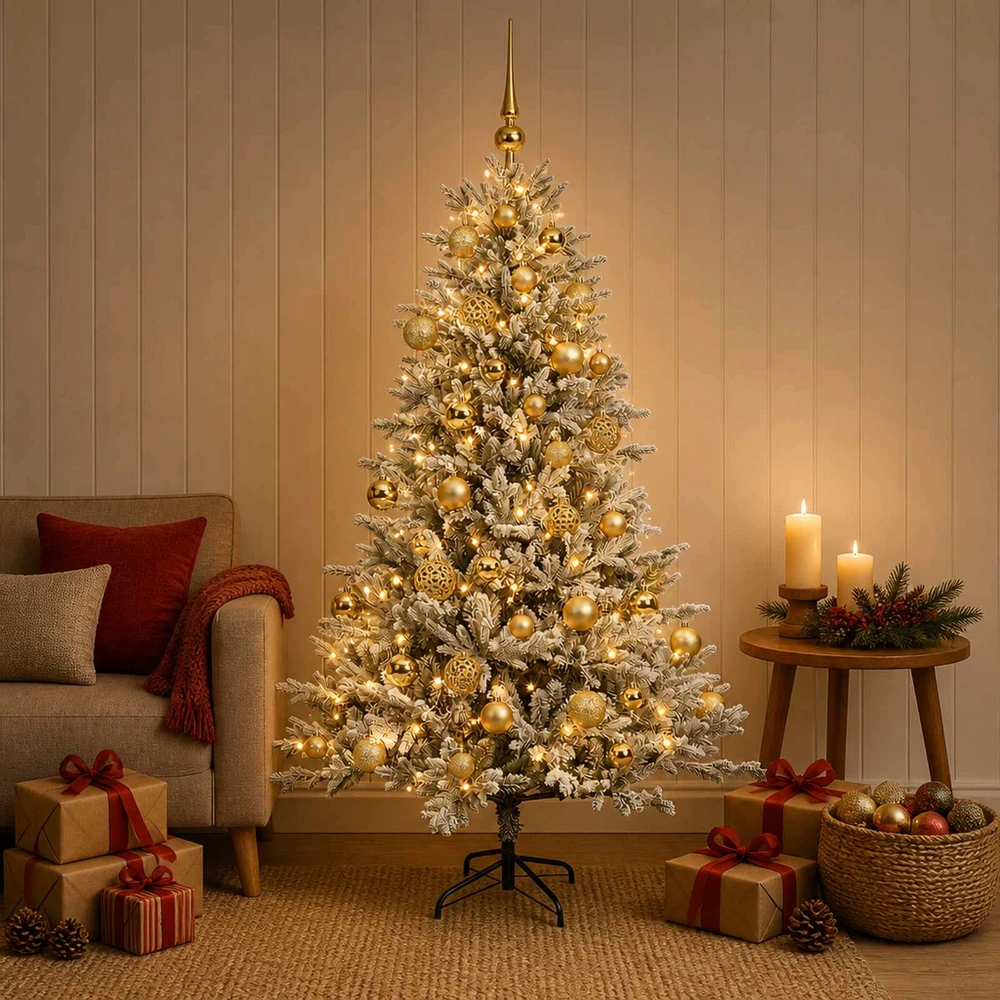 Dirbtinė Kalėdų eglutė su burbulais 150 cm 150 LED Šilta balta