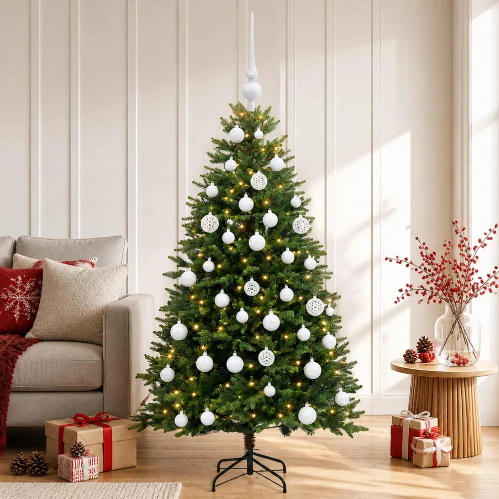 Dirbtinė Kalėdų eglutė su burbulais 150 cm 150 LED Šilta balta