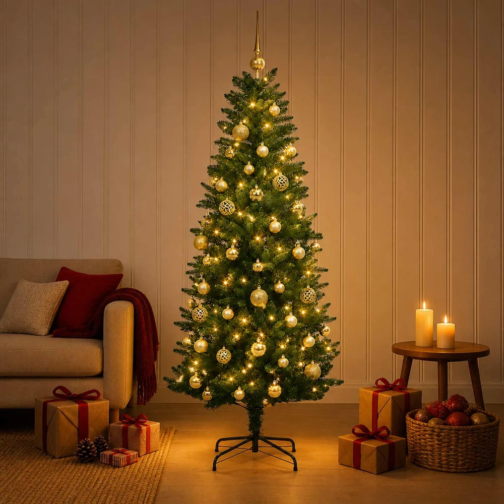 Dirbtinė kalėdinė eglutė su rutuliuku 150 cm 150 LED