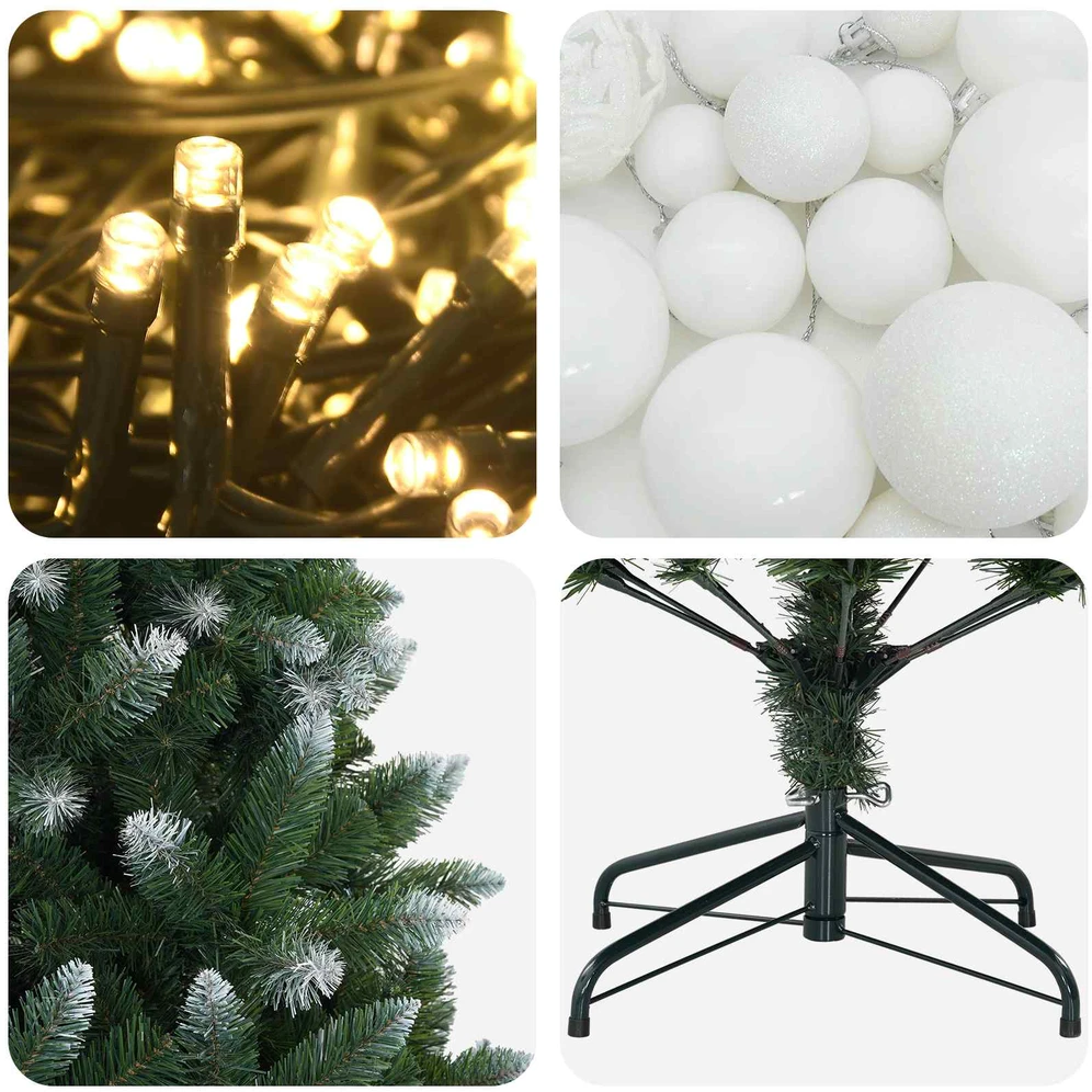 Dirbtinė Kalėdų eglutė su burbulais 150 cm 150 LED Šilta balta