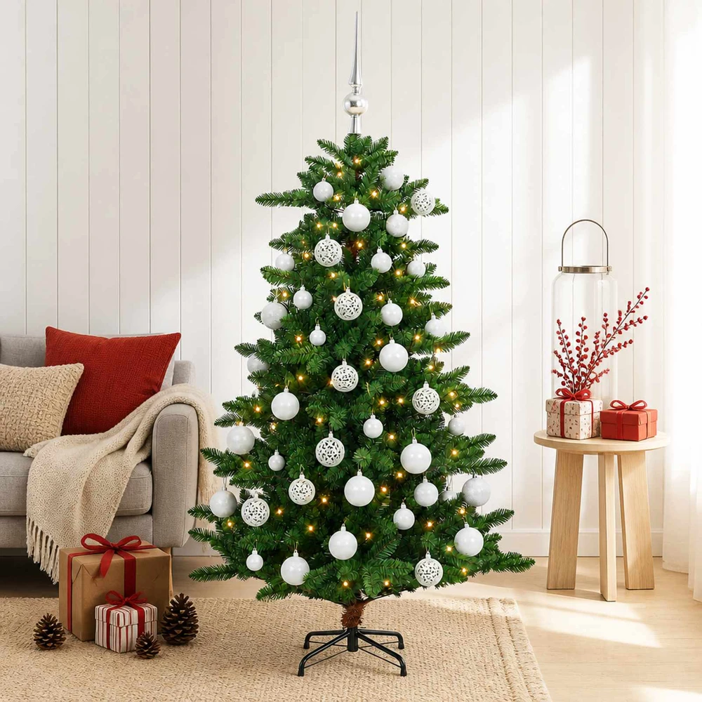 Dirbtinė Kalėdų eglutė su burbulais 150 cm 150 LED Šilta balta