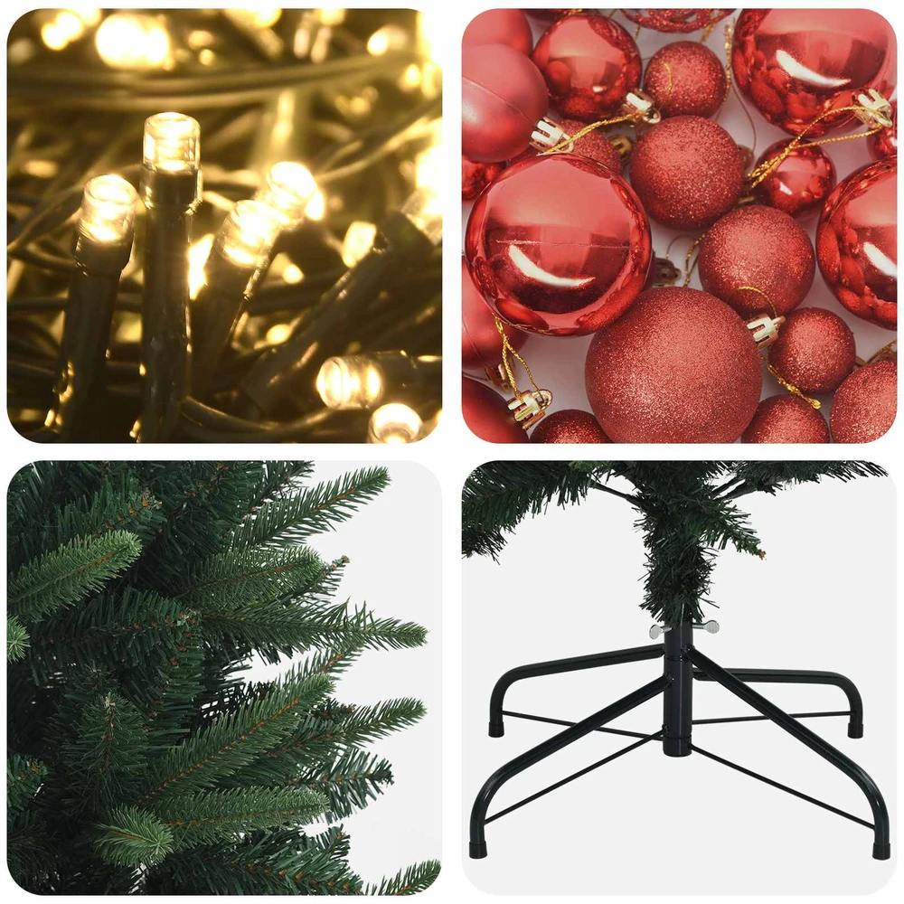 Dirbtinė Kalėdų eglutė su burbulais 150 cm 150 LED Šilta balta