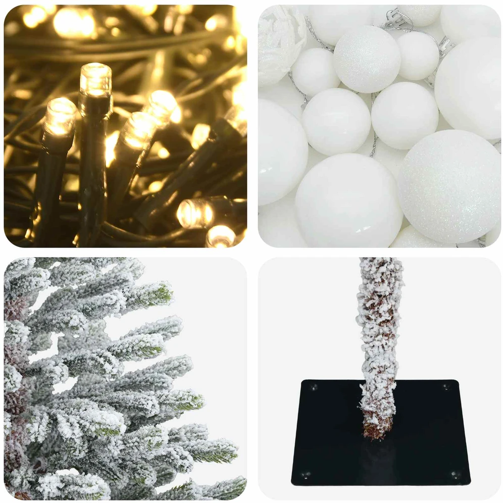 Dirbtinė Kalėdų eglutė su burbulais 150 cm 150 LED Šilta balta