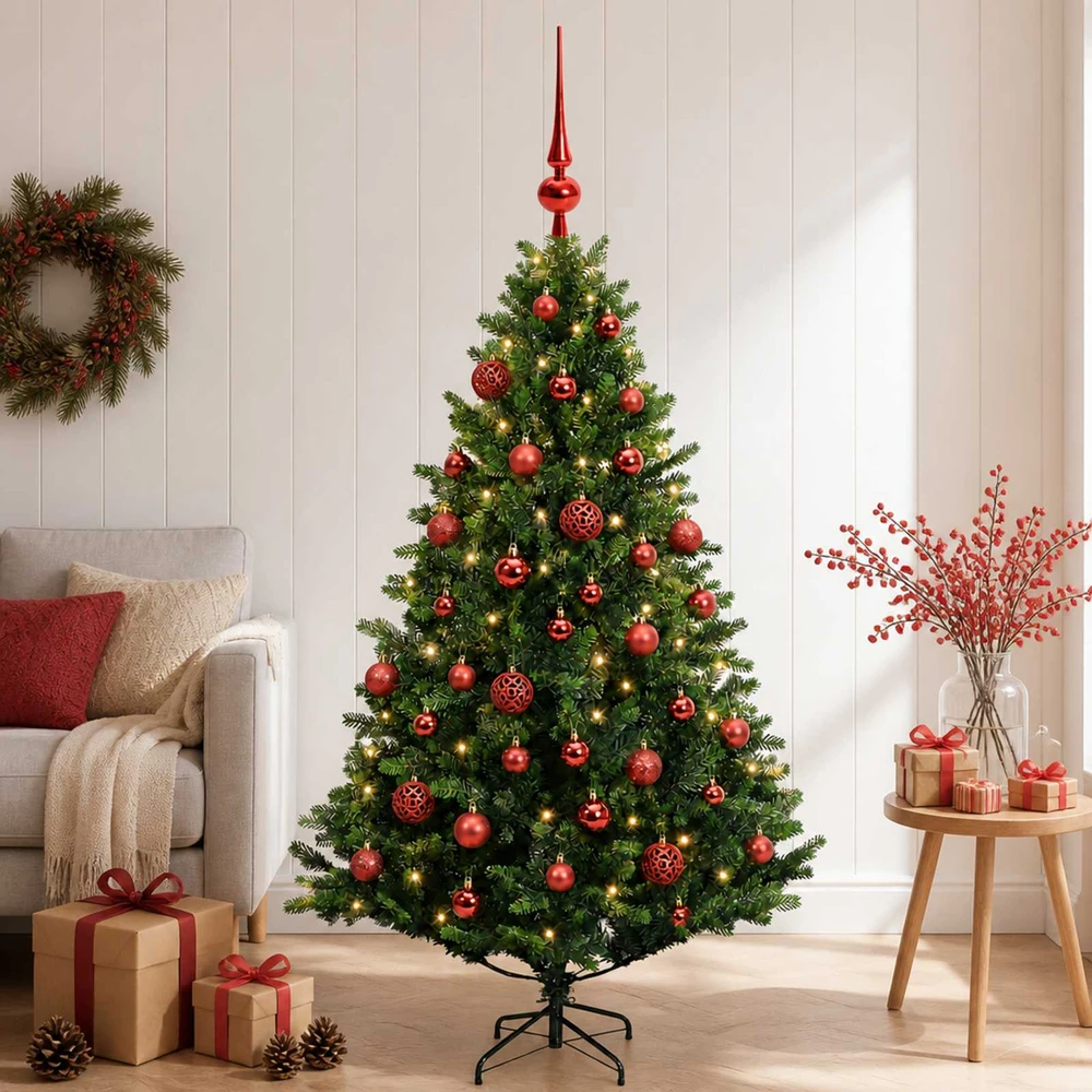 Dirbtinė Kalėdų eglutė su burbulais 150 cm 150 LED Šilta balta