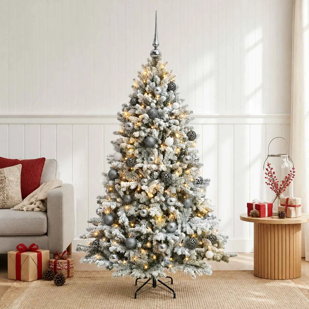 Dirbtinė Kalėdų eglutė su burbulais 150 cm 150 LED Šilta balta