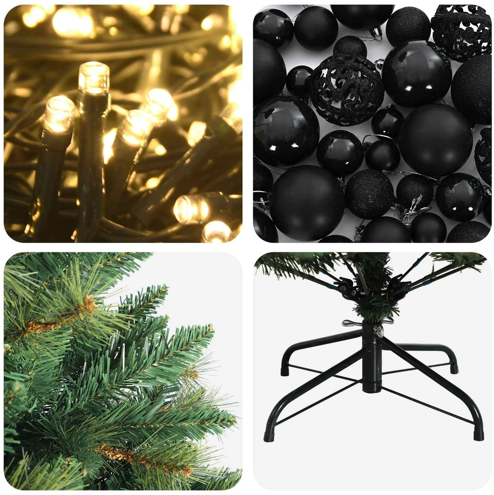Dirbtinė Kalėdų eglutė su burbulais 150 cm 150 LED Šilta balta