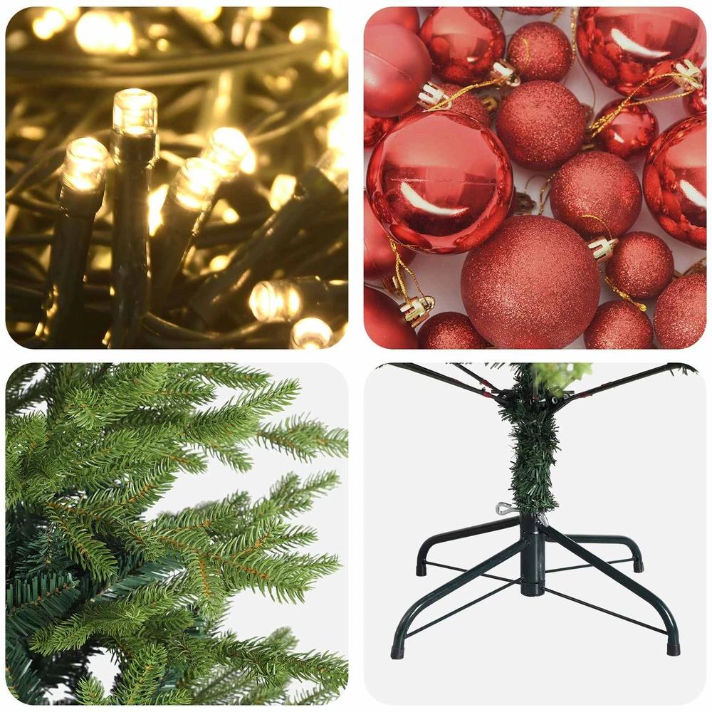 Dirbtinė Kalėdų eglutė su burbulais 150 cm 150 LED Šilta balta