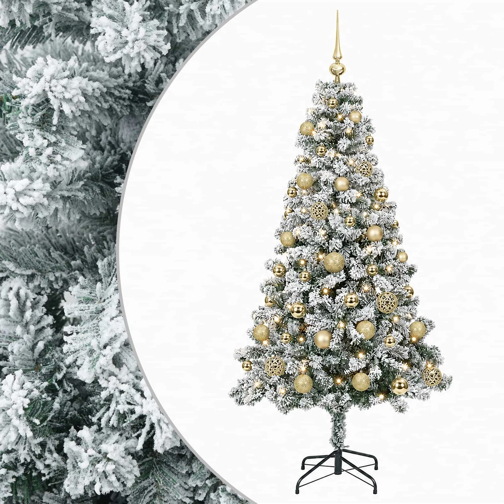 Dirbtinė Kalėdų eglutė su burbulais 150 cm 150 LED Šilta balta