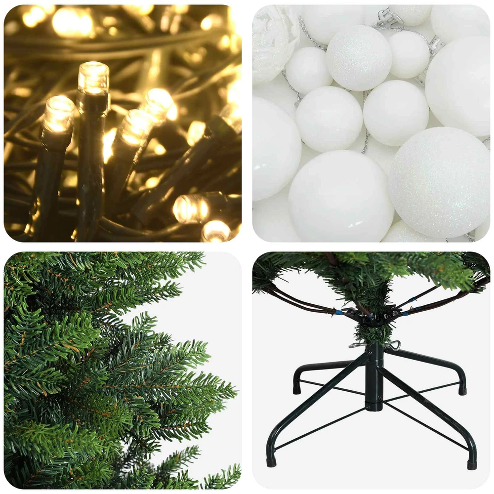 Dirbtinė Kalėdų eglutė su burbulais 150 cm 150 LED Šilta balta