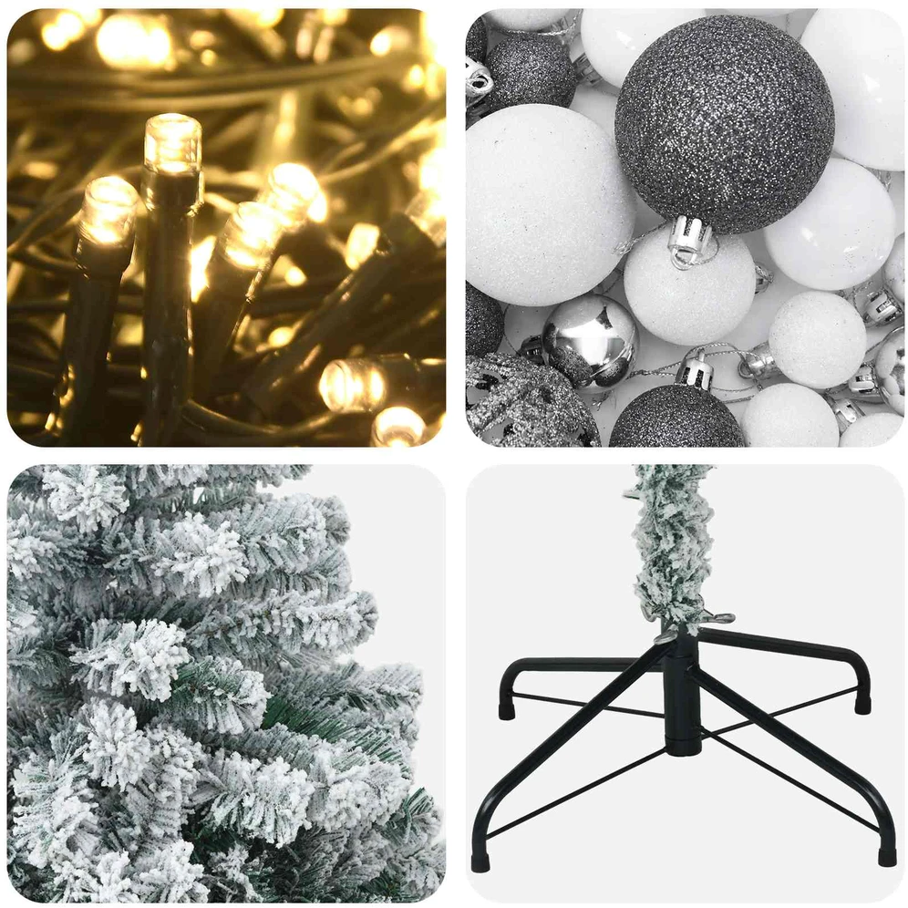 Dirbtinė Kalėdų eglutė su burbulais 150 cm 150 LED Šilta balta