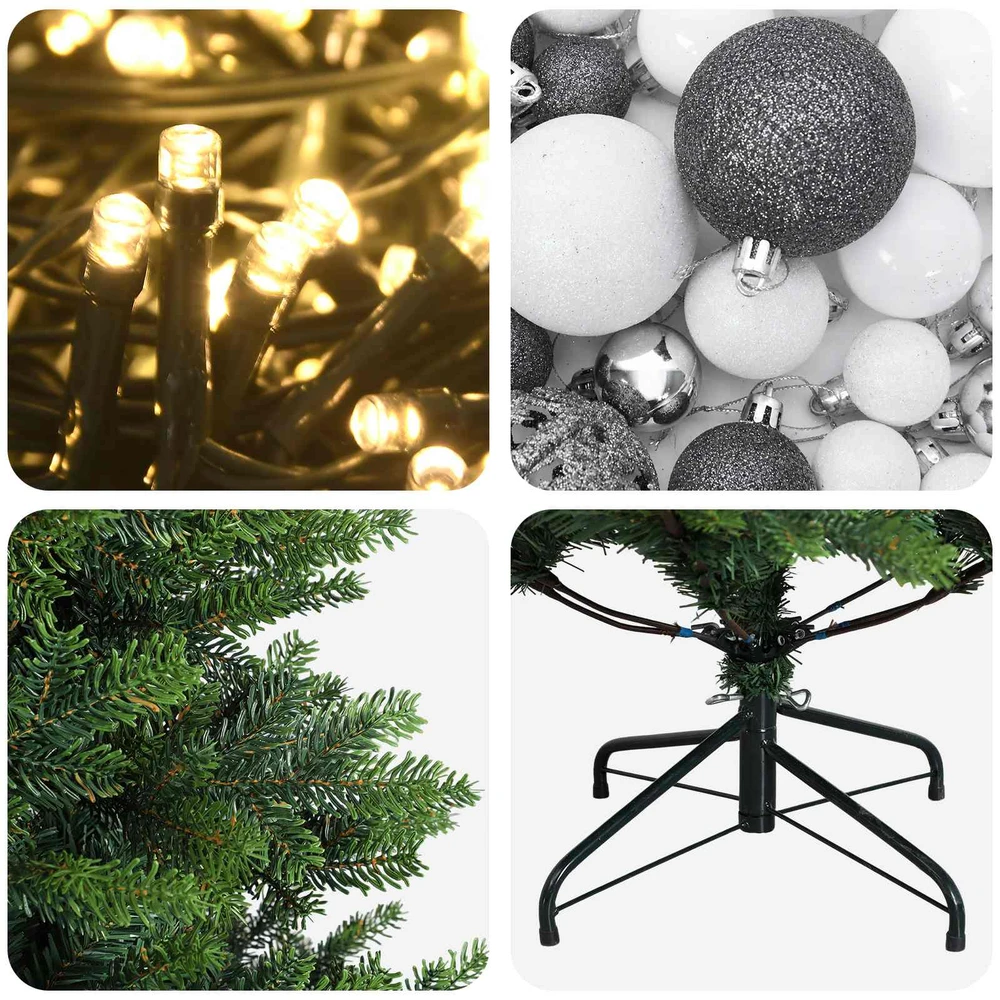 Dirbtinė Kalėdų eglutė su burbulais 150 cm 150 LED Šilta balta