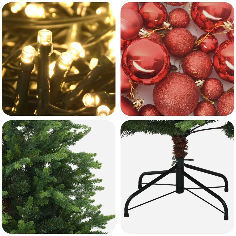 Dirbtinė Kalėdų eglutė su burbulais 150 cm 150 LED Šilta balta