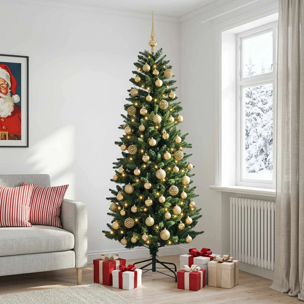 Dirbtinė Kalėdų eglutė su burbulais 180 cm 300 LED Šilta balta