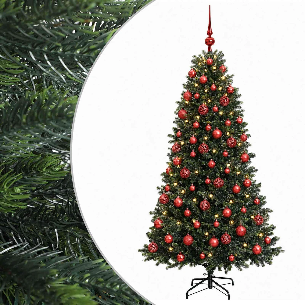 Dirbtinė Kalėdų eglutė su burbulais 180 cm 300 LED Šilta balta