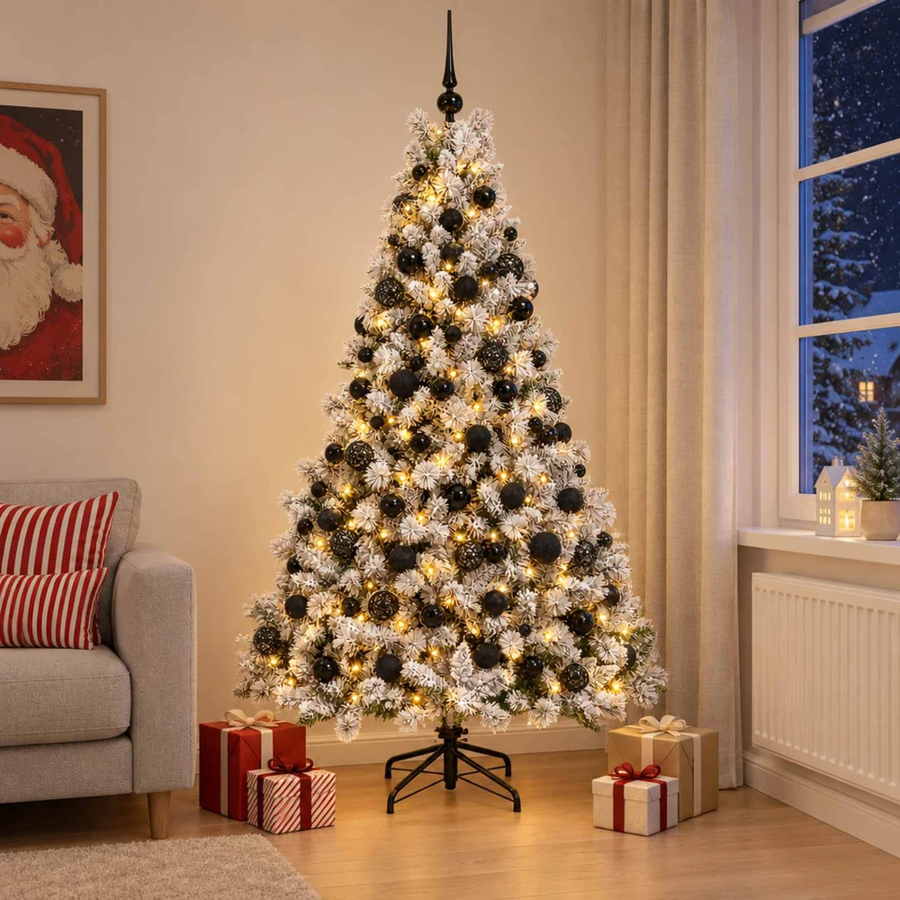 Dirbtinė Kalėdų eglutė su burbulais 180 cm 300 LED Šilta balta