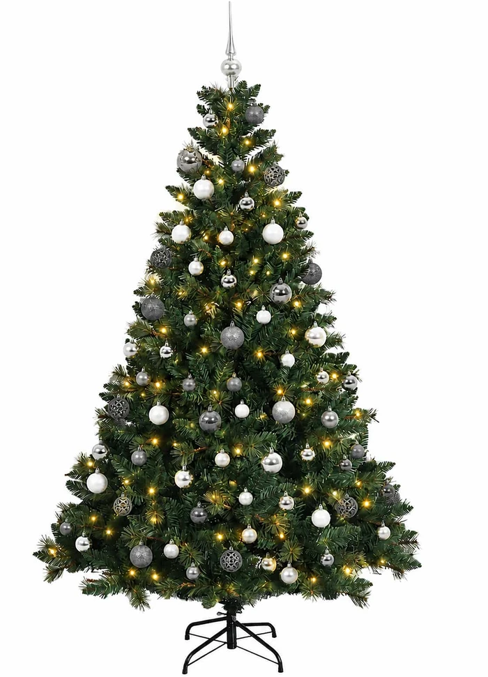 Dirbtinė Kalėdų eglutė su burbulais 180 cm 300 LED Šilta balta