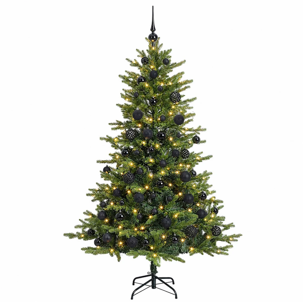 Dirbtinė Kalėdų eglutė su burbulais 180 cm 300 LED Šilta balta