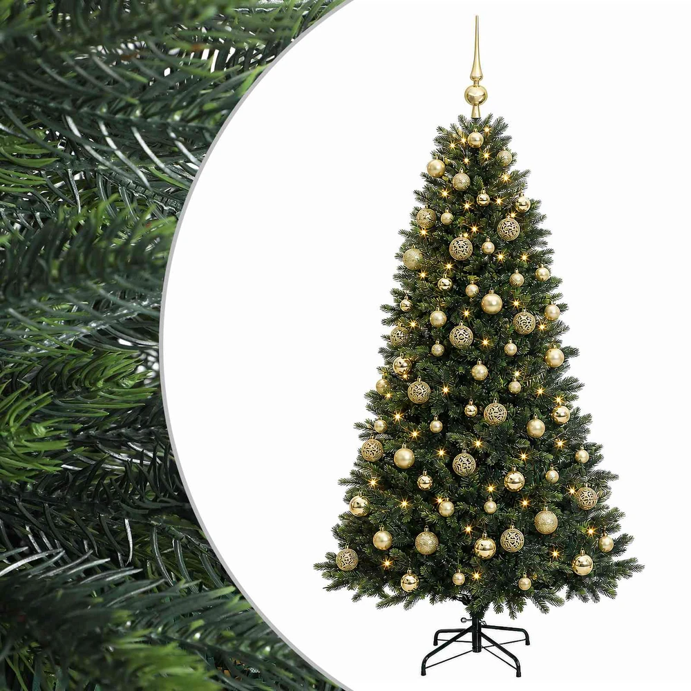 Dirbtinė Kalėdų eglutė su burbulais 180 cm 300 LED Šilta balta