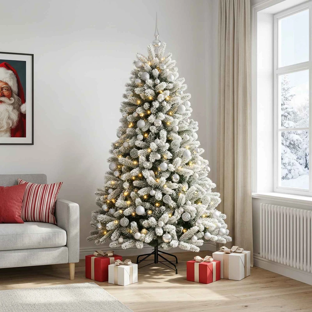 Dirbtinė Kalėdų eglutė su burbulais 180 cm 300 LED Šilta balta