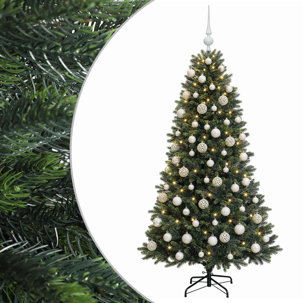 Dirbtinė Kalėdų eglutė su burbulais 180 cm 300 LED Šilta balta