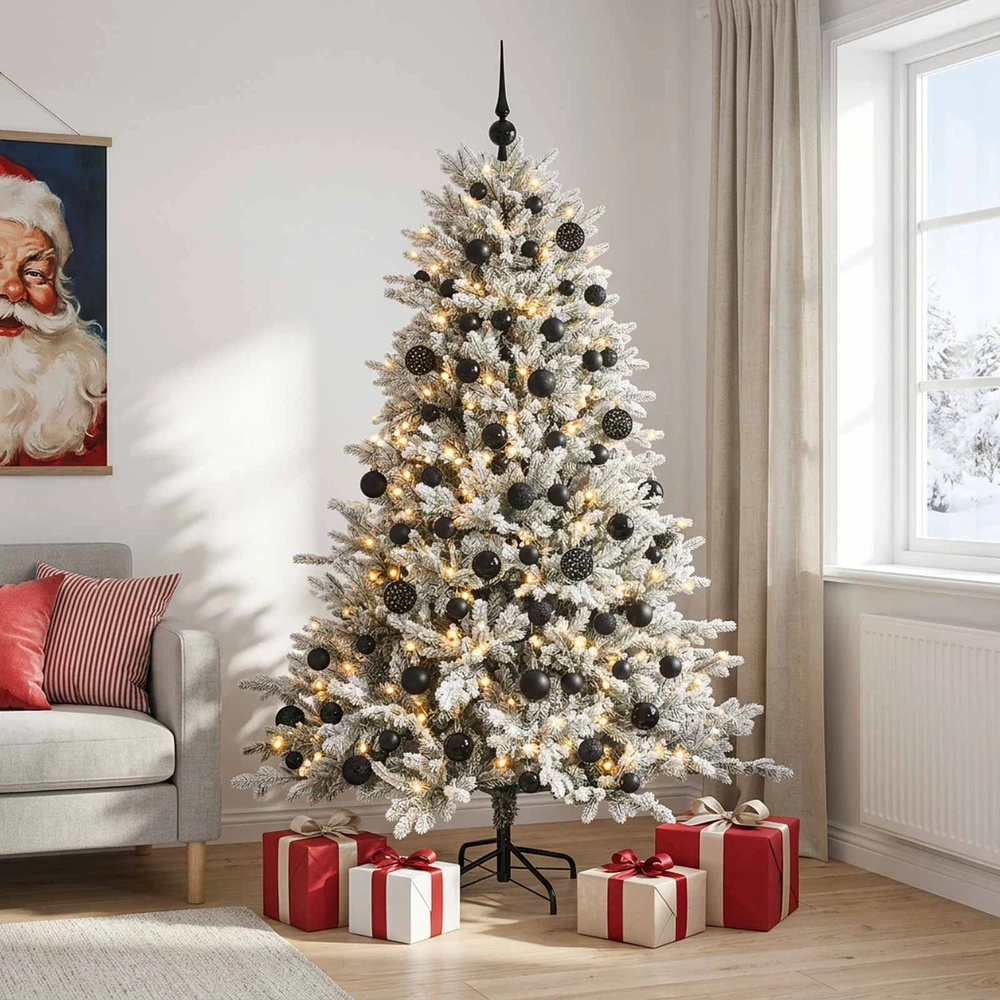 Dirbtinė Kalėdų eglutė su burbulais 180 cm 300 LED Šilta balta