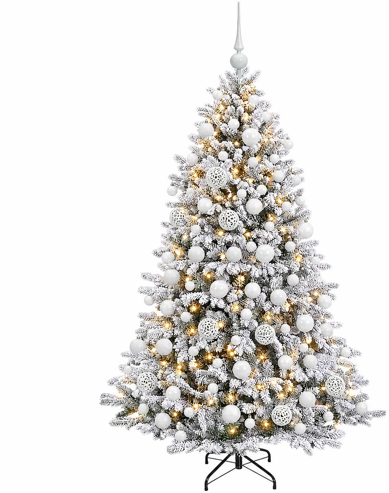 Dirbtinė Kalėdų eglutė su burbulais 180 cm 300 LED Šilta balta
