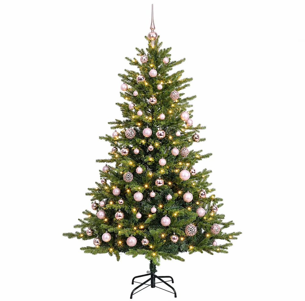 Dirbtinė Kalėdų eglutė su burbulais 180 cm 300 LED Šilta balta